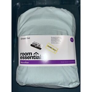 New Room Essentials Microfiber Solid Sheet Set 4PC- (QUEEN) Mint